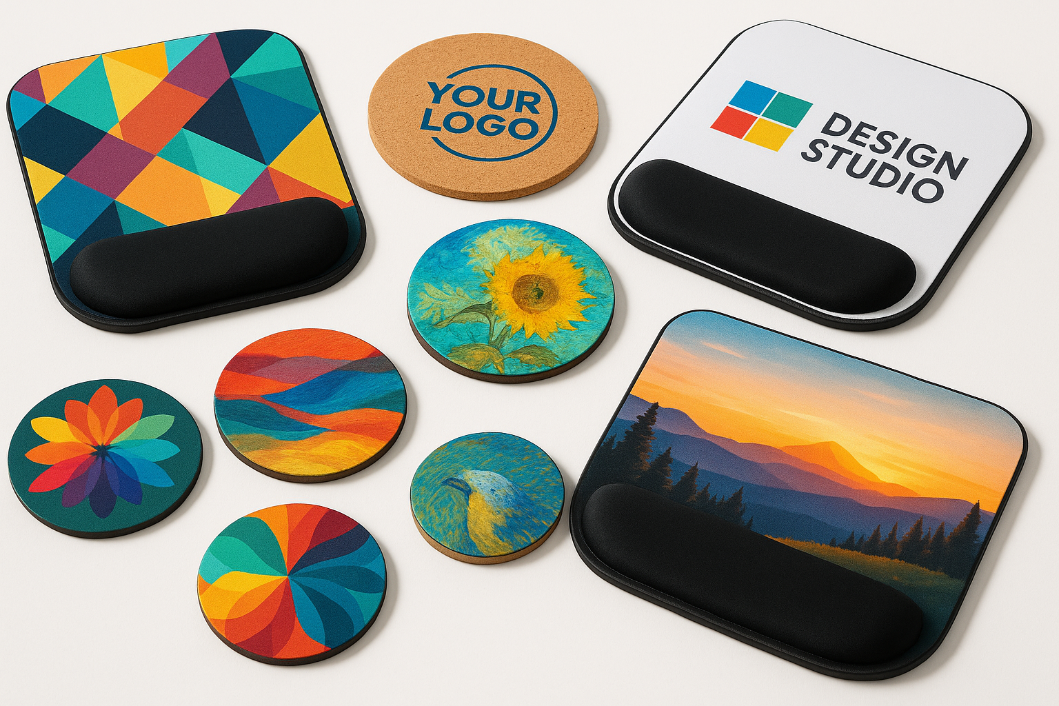 custom printed mousepads and coasters